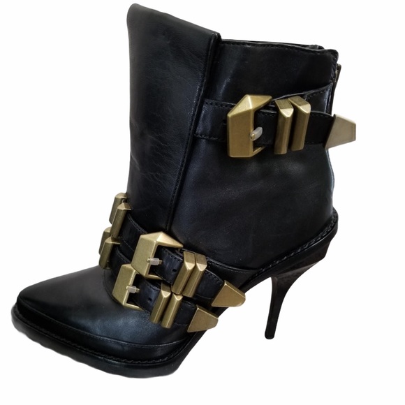 Alexander Wang Hannes Leather Ankle Boots - Picture 2 of 6